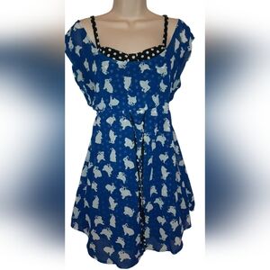 Hot Topic Black and White Polka Dot Top